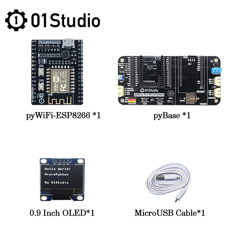 01Studio pyWiFi- ESP8266 Development Demo Embedded Board MicroPython IOT WiFi Programming Wireless Module pyboard | Компьютеры и офис