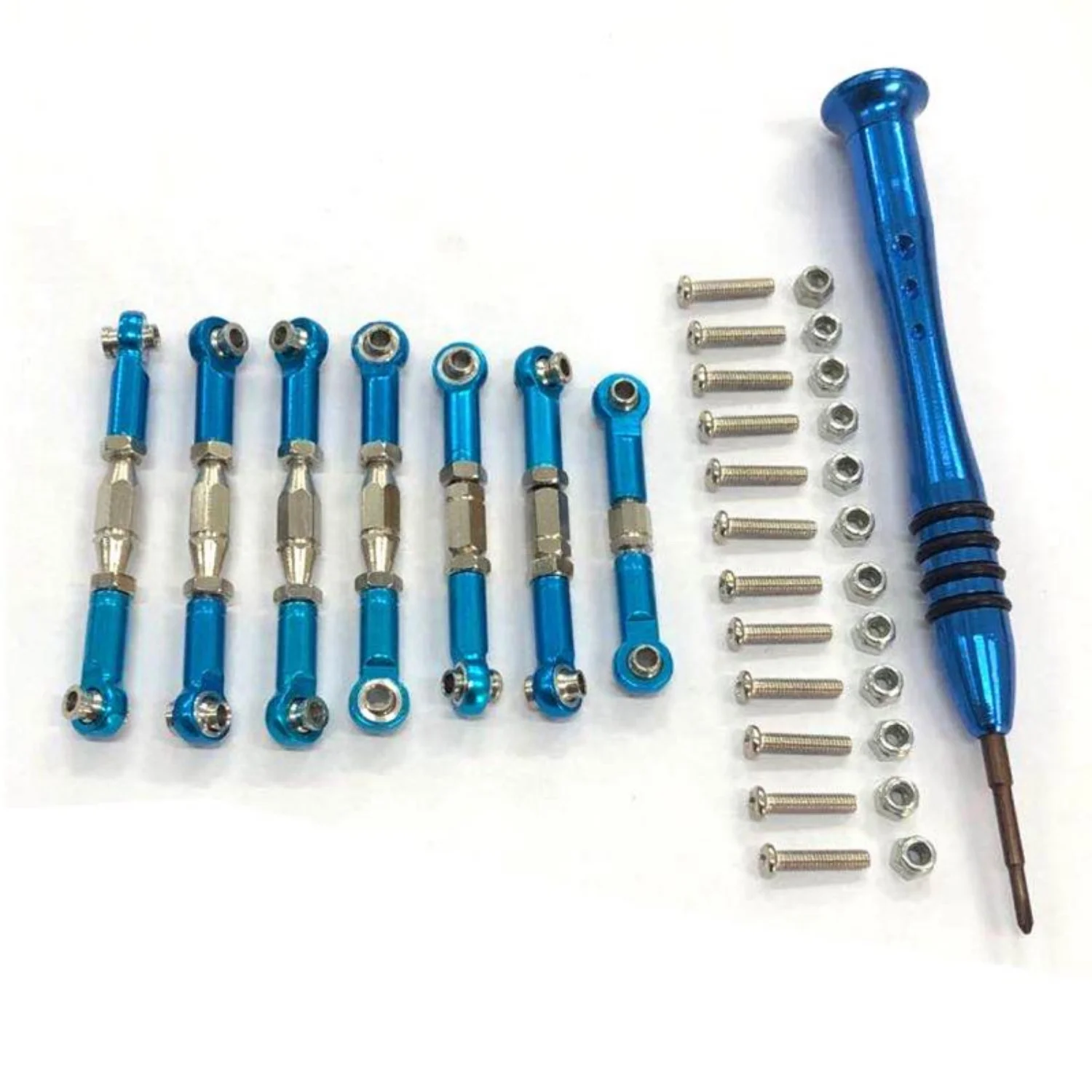

for WLtoys 1:14 144001 Metal Steering Swing Arm Base C Rear Hub Seat Servo Pull Rod,Blue & Metal Combiner,Blue