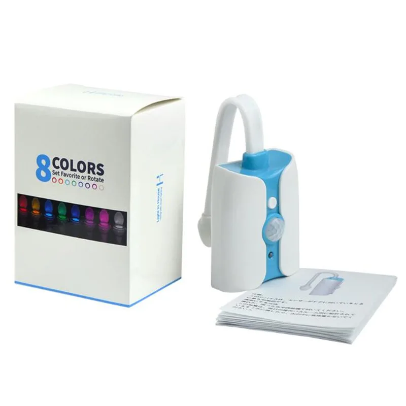 

8 Color Toilet Lamp UV Ultraviolet Sterilization Bathroom Creative LED Human Induction Night Light Kids Home Creative Lighting