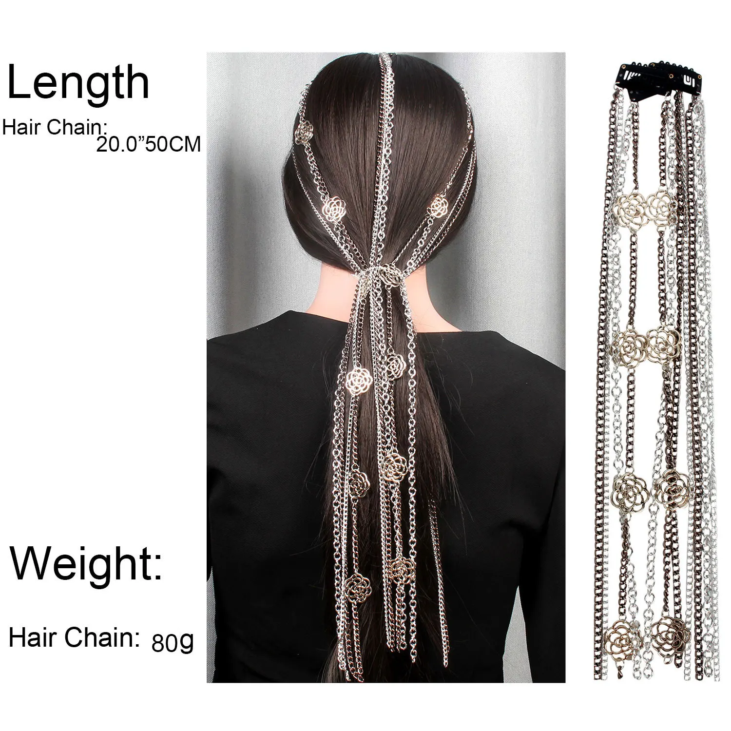 

The new hair ornaments are sold directly women's head chain manufacturers with women's hair chains fall hair clips for girls
