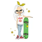 Нашивки для девочек-коньков, модный набор с аппликацией, утюжок для переодевания одежды, Diy стираемые наклейки, экологически чистые пластыри