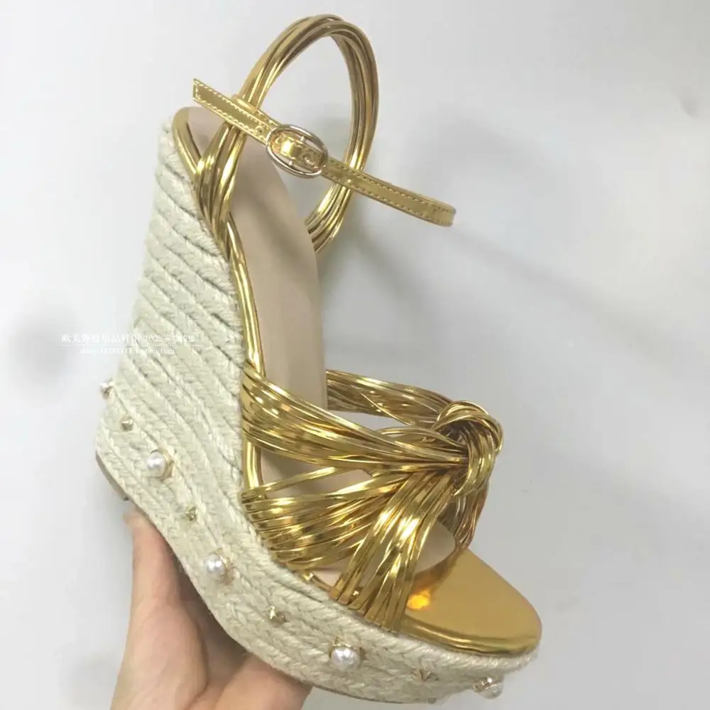 

Summer women's wedge sandals high quality genuine leather high heeled sandal shoes EU35-EU42 size BY762