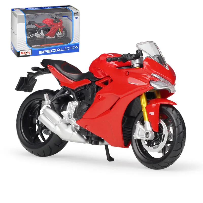 

Детские игрушки Maisto, игрушечный автомобиль 1:18 Ducati Supersports, модель автомобиля из сплава, мотоцикл из металла, детские подарки, коллекция