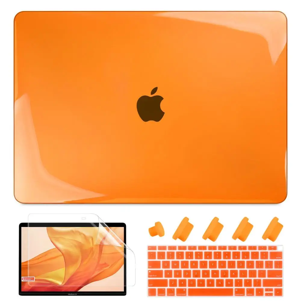 Crystal Orange Матовый Кристальный пластиковый жесткий чехол для MacBook Pro Pro retina 13 15 дюймов A1706/A1707 Touch Bar New Air 13A1932 - Цвет: Crystal Orange