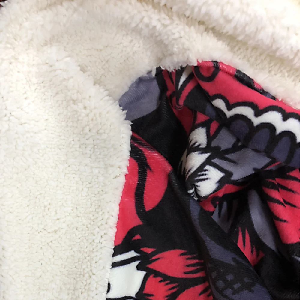 Модное одеяло с капюшоном изображением сахарного черепа и цветов для взрослых