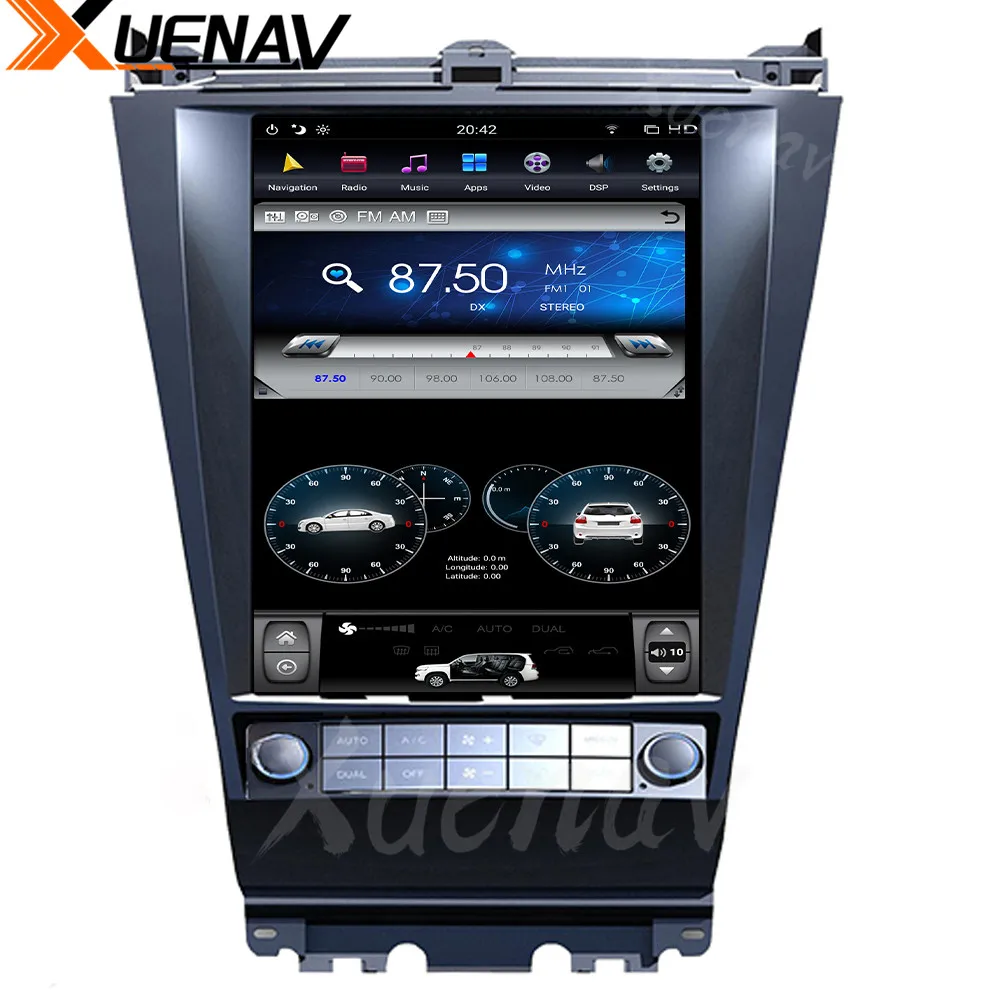 

XUENAV 12.1Inch 2Din Android System PX6 Car GPS Navigation For-ACCORD 7 2002-2007 Autoradio DVD Player Car Multimedia Player