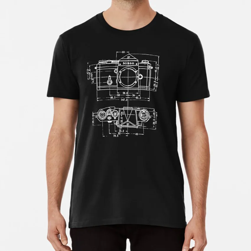 ВИНТАЖНАЯ фотография: Nikon Blueprint футболка nikon f синяя промышленная slr фотограф