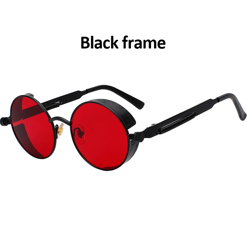 Солнцезащитные очки круглые для мужчин и женщин модные в металлической оправе