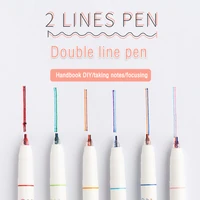 double line pen set outline glitte markers brush lettering pens for scrapbooking student school drawing art supplies stationery