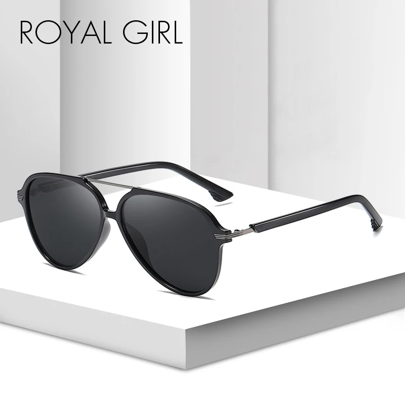 Бренд ROYAL GIRL, дизайнерские солнцезащитные очки для мужчин и женщин, поляризованные винтажные очки, трендовые уличные индивидуальные солнцезащитные очки ms048