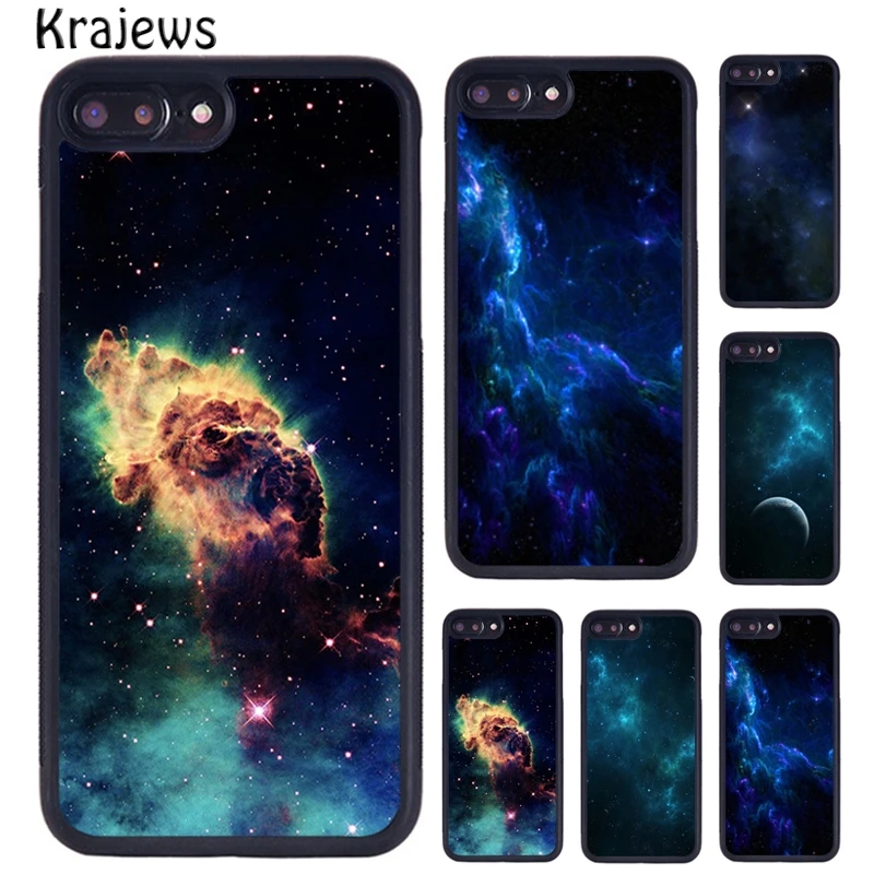Чехол для телефона с голубым космосом и звездами iPhone 5 6S 7 8 Plus 11 12 Pro X XR XS Max Samsung Galaxy