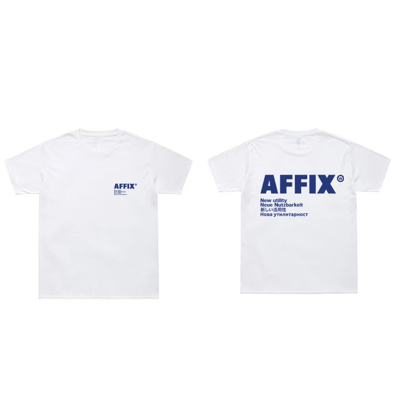

Футболки AFFIX WORKS для мужчин и женщин, новая практичная футболка из 100% хлопка, футболка с круглым вырезом, брендовые Топы Kiko kobyinov