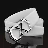new fashion x letter buckle designer belt mens casual leather cowhide denim white pants belt high quality ceinture homme