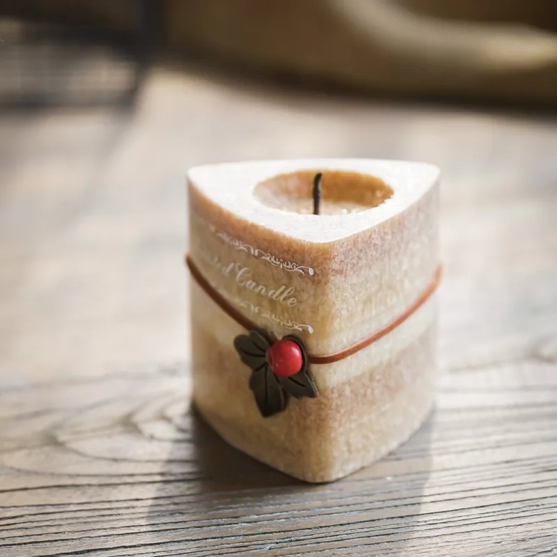 Ароматная треугольная Свеча в форме цветка романтическая свеча подарок на день