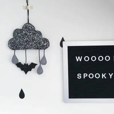 

INS Hanging Plush Stuffed Doll Silver Cloud Bat Tent Photo bed Room Heart Raindrops decoration Baby Toy Birthday Christmas Gift
