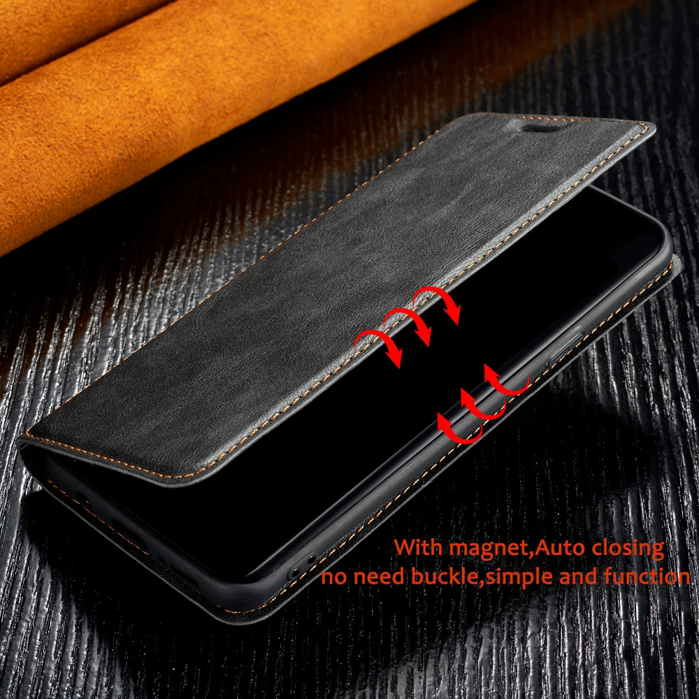 

PU Leather Luxury Phone Case For iPhone 11 Ultra Thin Magnetic Cover With Credit Card-Slot Coque For Apple 11 Bumper Funda Skin