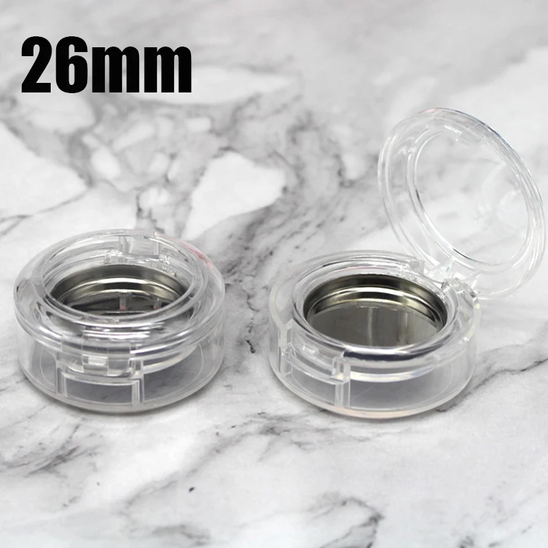 

Пустой контейнер для макияжа, емкость 26 мм для пудры и теней для век, многоразовые флаконы для крема для кожи, с блестками для ногтей, коробка...