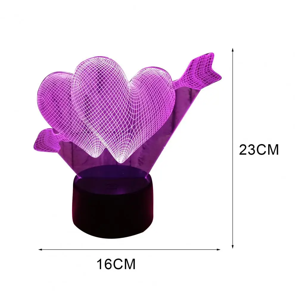 

7 Colors 3D LED Touch Night Light Table Lamp Home Decor Valentines Day Gift