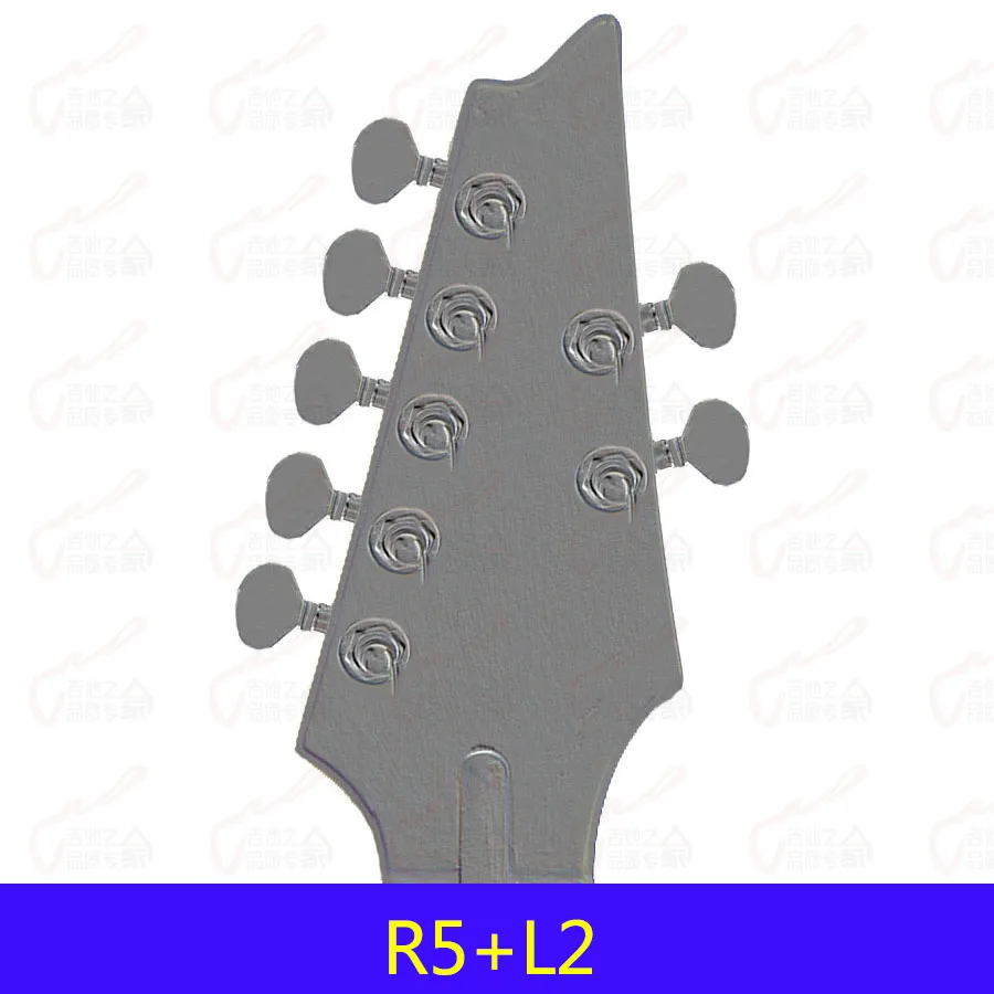 R5 and L2 One Set 6/7/8 строк без фиксирующий винт гитарные Колки тюнеры Chrome(#0746) Сделано в Тайване - Цвет: R5 and L2 One Set