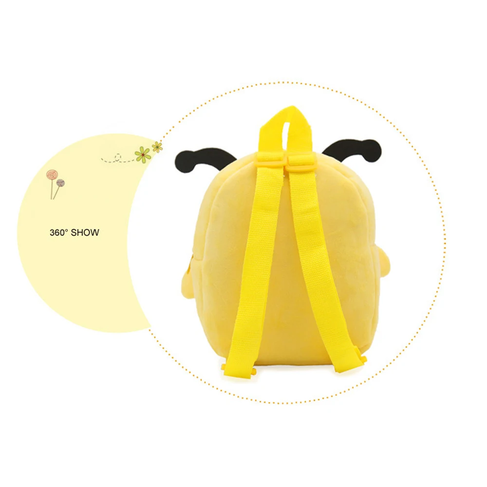 Детская школьная сумка плюшевая рюкзак Игрушка Минни уличная дорожная