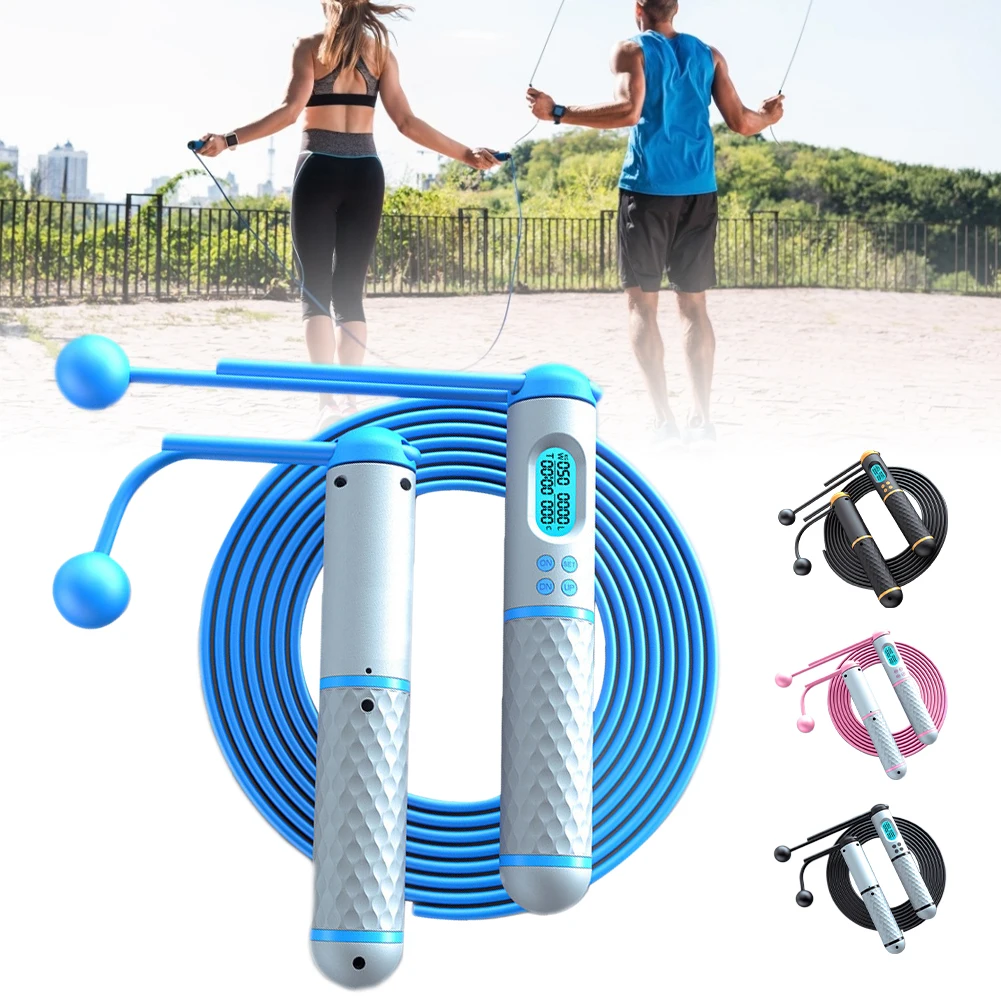 

2-in-1 Cordless Jump Rope with Digital Counter Weighted Speed Skipping Rope for Gym Training Weight Loss Home Exercise Sports