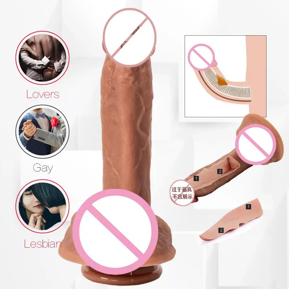 Movconly 8 7 дюйма реалистичный фаллоимитатор с двойной плотностью жидкий