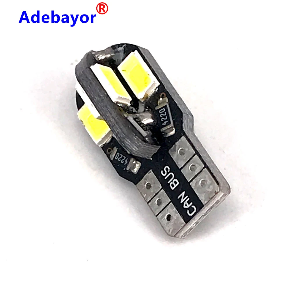 Светодиодная CAN шина без ошибок 20 шт. W5W лампочка 12 В T10 5630 белая 8 5730 SMD светодиодная