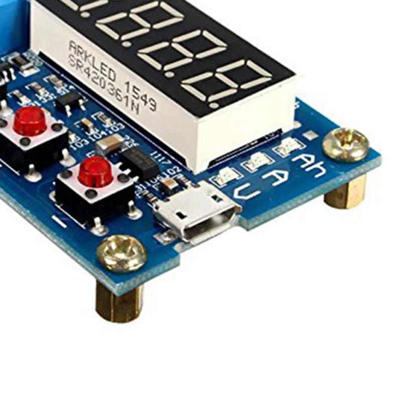 HOT-Battery Capacity T Meter Discharge Tester 18650 Li-ion Lithium Lead-S Hours 1.2-12V - Blue | Электроника