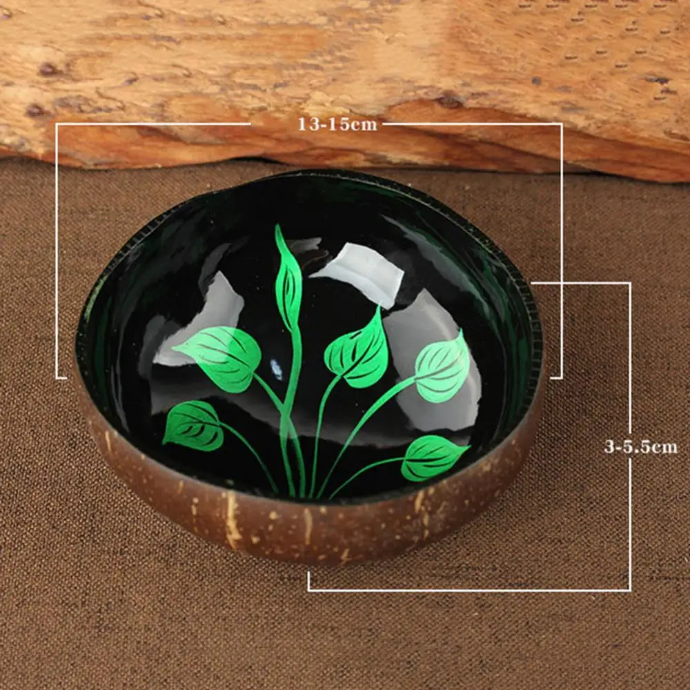 

Hot Sales!! Leaf/Flower Coconut Shell Dried Fruit Food Container Keys Candy Storage Bowl