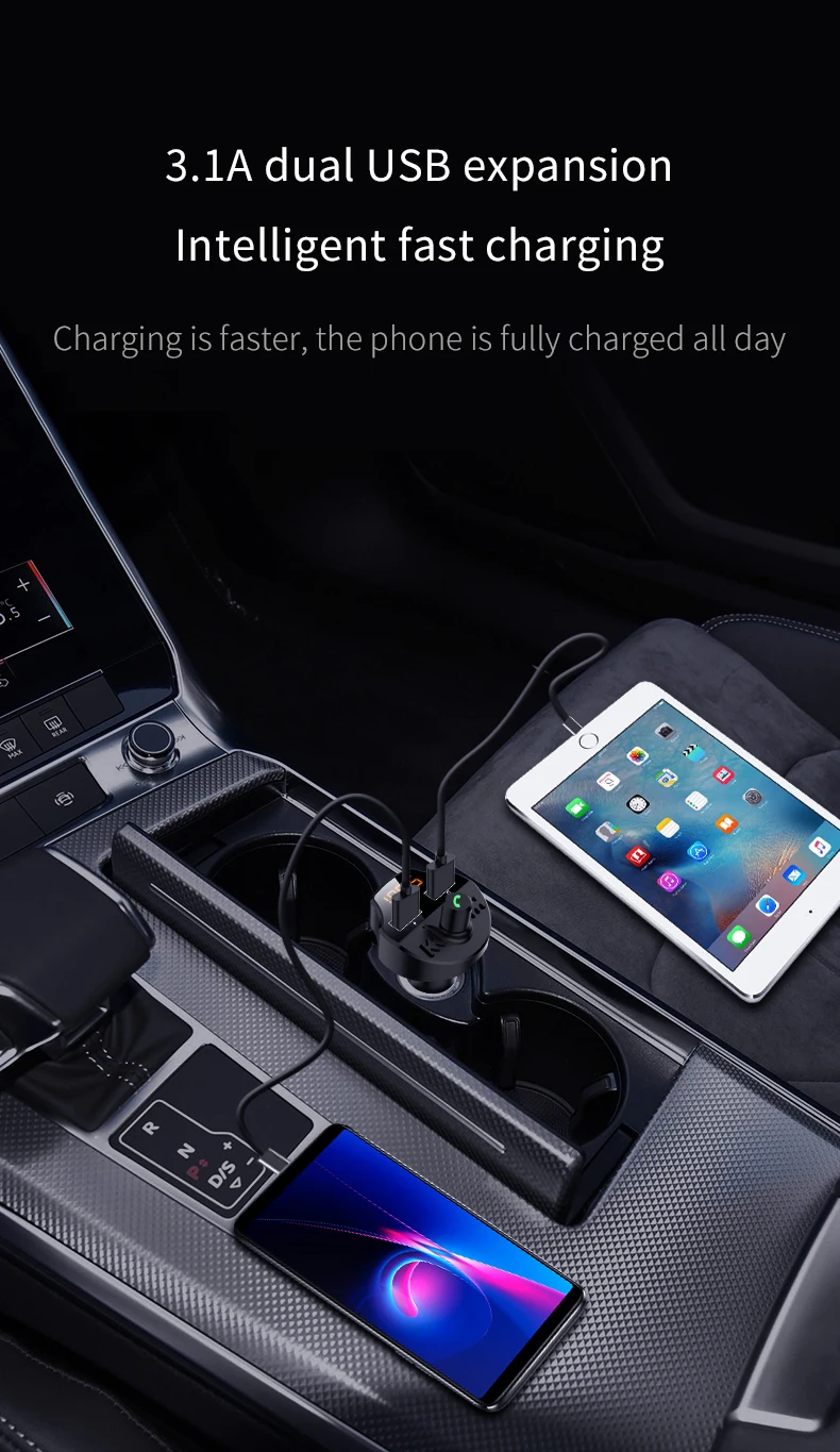 LCAV fm-передатчик Авто Handsfree Usb Bluetooth автомобильные голосовые подсказки Встроенный микрофон светодиодный дисплей частоты