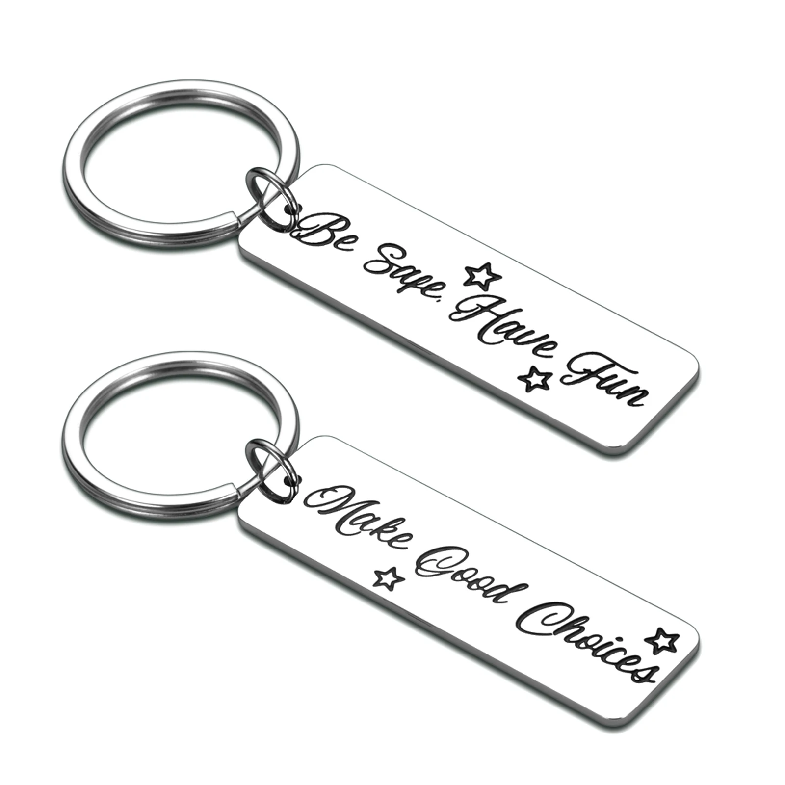 Ключница для нового водителя «Будьте безопасны, веселитесь и принимайте правильные решения» подарок на день рождения для студентов-водителей, рождественские подарки.