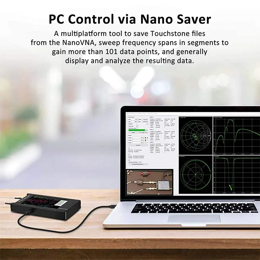 NEW Vector Network Analyzer Nanovna-H4 Antenna 50KHz~1.5GHz with 4&quotTouch Screen HF VHF UHF Wave Measuring Parameters Voltage |