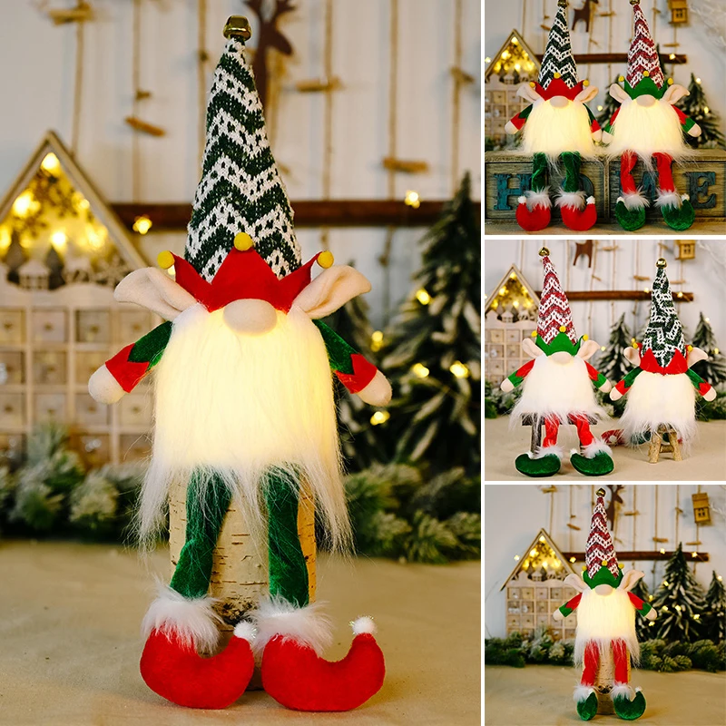 

Christmas Gnomes Decorations with Lights Handmade Swedish Gnome Table Ornament Kids Birthday Present Dropship Home & Garden