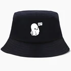 Шляпа-ведро для Хэллоуина, милая Панама для мужчин и женщин, шапки для рыбалки с принтом в рыбацком стиле