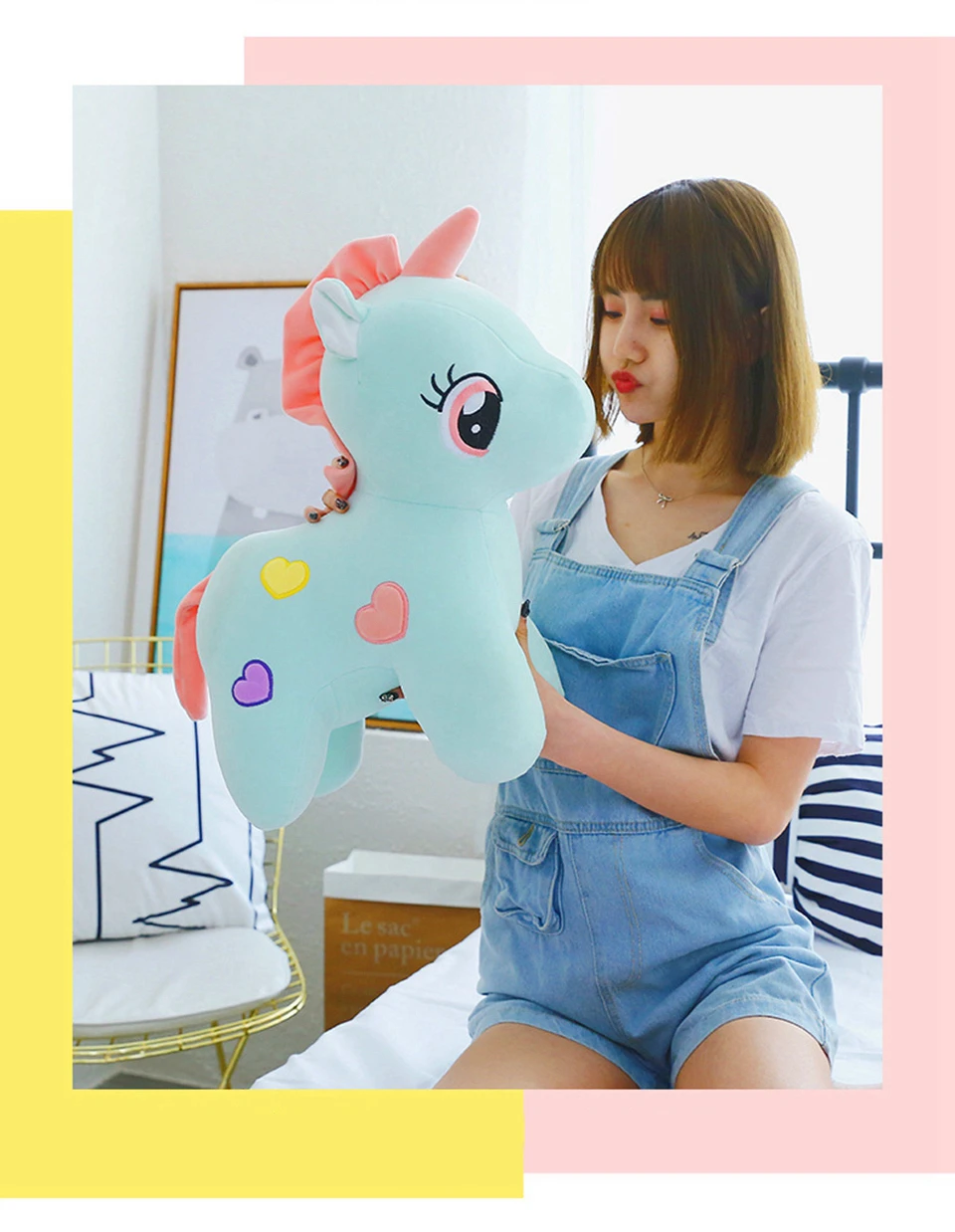 Лучшие продажи Kawaii Единорог пони плюшевые игрушки Kawaii единороги плюшевые куклы висячие украшения детские игрушки подарки куклы и мягкие игрушки