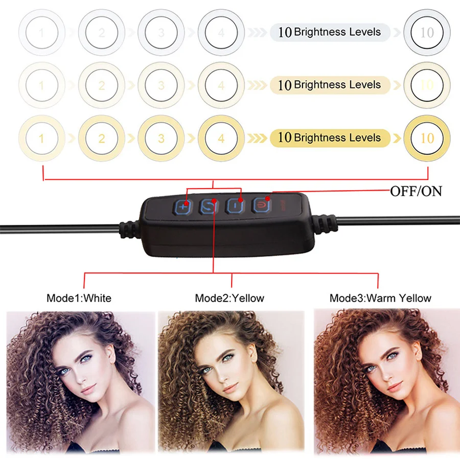 Фон для фотосъемки светодиодный селфи кольцо светильник 10 дюймов аксессуары