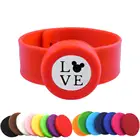 Браслет Регулируемый силиконовый с рассеивателем эфирного масла для мужчин и женщин