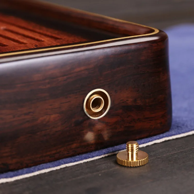 Чайный поднос из эбенового дерева бревна для хранения воды латунь врезной