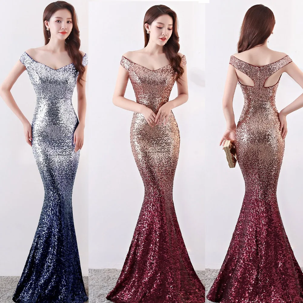 Элегантное вечернее платье в стиле знаменитостей длинное красное с блестками