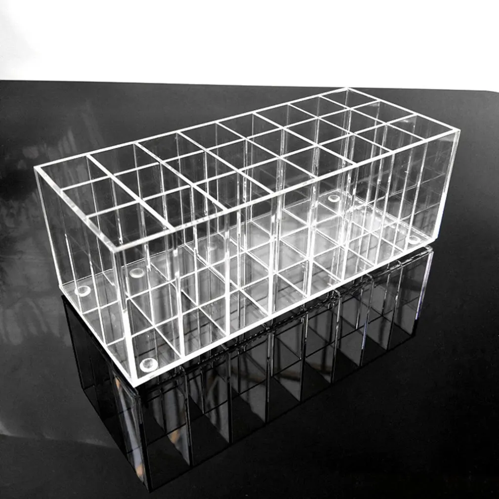 24 Grids Makeup Organizer Acrylic Lipstick Storage Box Cosmetic Display Stand Holder Jewelry Case|Наборы для макияжа| |