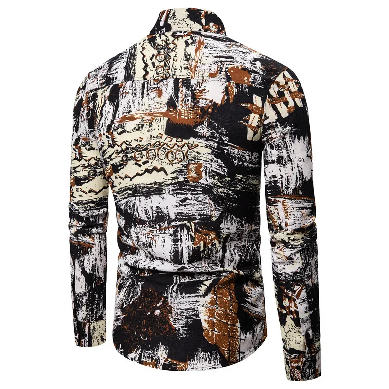 #4750 сезон: весна лето галстук окрашенная Футболка с принтом для мужчин отворотным