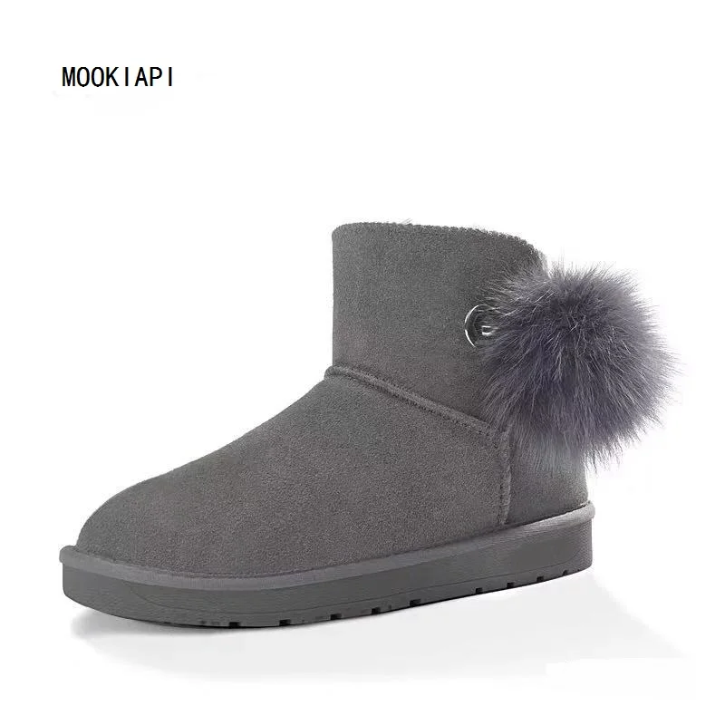 Новейшие высококачественные зимние ботинки в Китае 2019 г. Натуральная Воловья