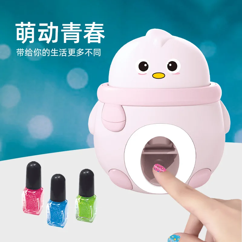 

Kawaii Makeup Play House Children's Press Nail Machine Set Manicure Toy Girl Cosmetic Birthday Gift Safe jouet fille 2022