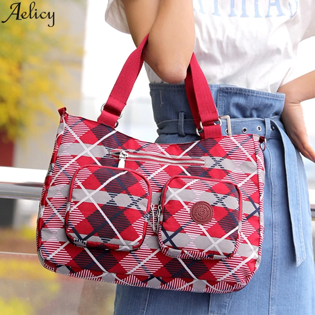 Aelicy Брендовая женская Водонепроницаемая нейлоновая сумка через плечо Большой