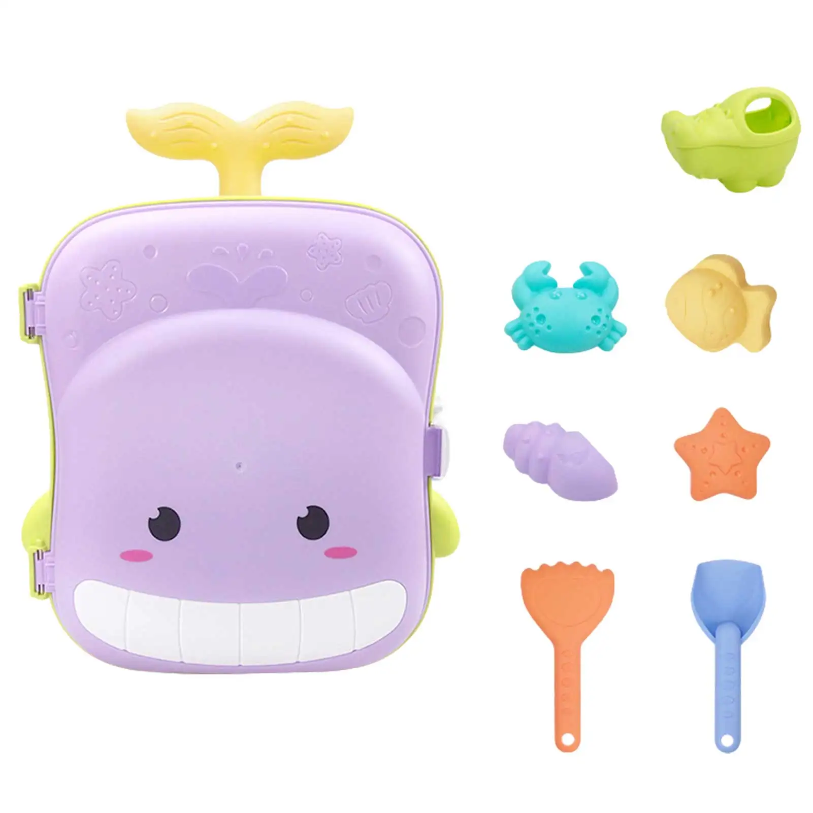 

Kids Suitcase Beach Toy Set Summer Digging Sand Tool with Shovel Water Game Outdoor Gift Sand-Toys Sandbox for Boys Girls