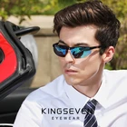 Мужские солнцезащитные очки KINGSEVEN, черные солнцезащитные очки в алюминиевой оправе с поляризацией, зеркальные линзы, для вождения, 2021