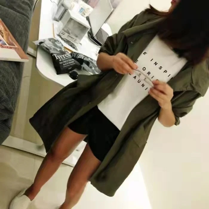 

2021 Korean Style Women's Clothing Student Slim Mid-Length