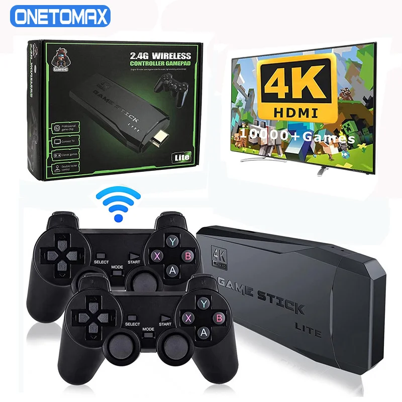 Игровая консоль 4K HD 2 4G двойной беспроводной контроллер для PS1/FC/GBA Ретро ТВ Dendy