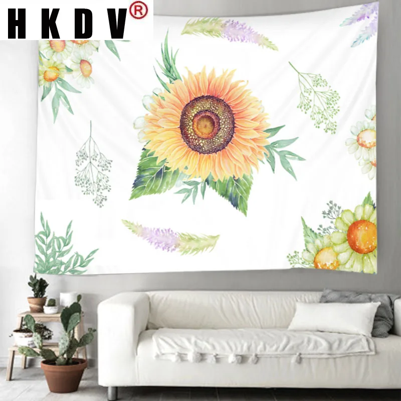 

HKDV Sunflower Tapestry Hanging Covering Rugs Background Cloth Beach Mat Blanket Art Bedroom Living Home Decor