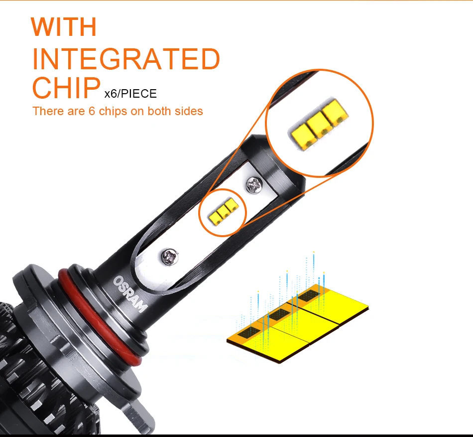 Osram СВЕТОДИОДНЫЙ H4 HIR2 9012 H7 автомобильные фары 12 В светодиодный 6000 К свет авто Прямая замена hb4 светодиодный светильник Play& Plug ampoule h7